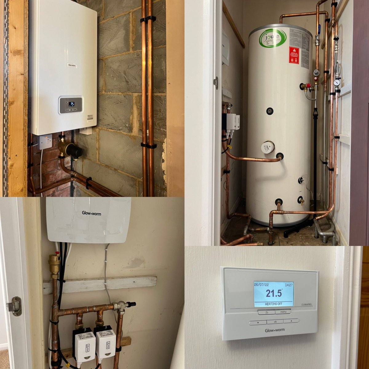 Boiler and cylinder upgrade these last two days, <a href="/glow_wormclub/">Glow-worm</a> Energy with priority hot water, load and weather compensation.