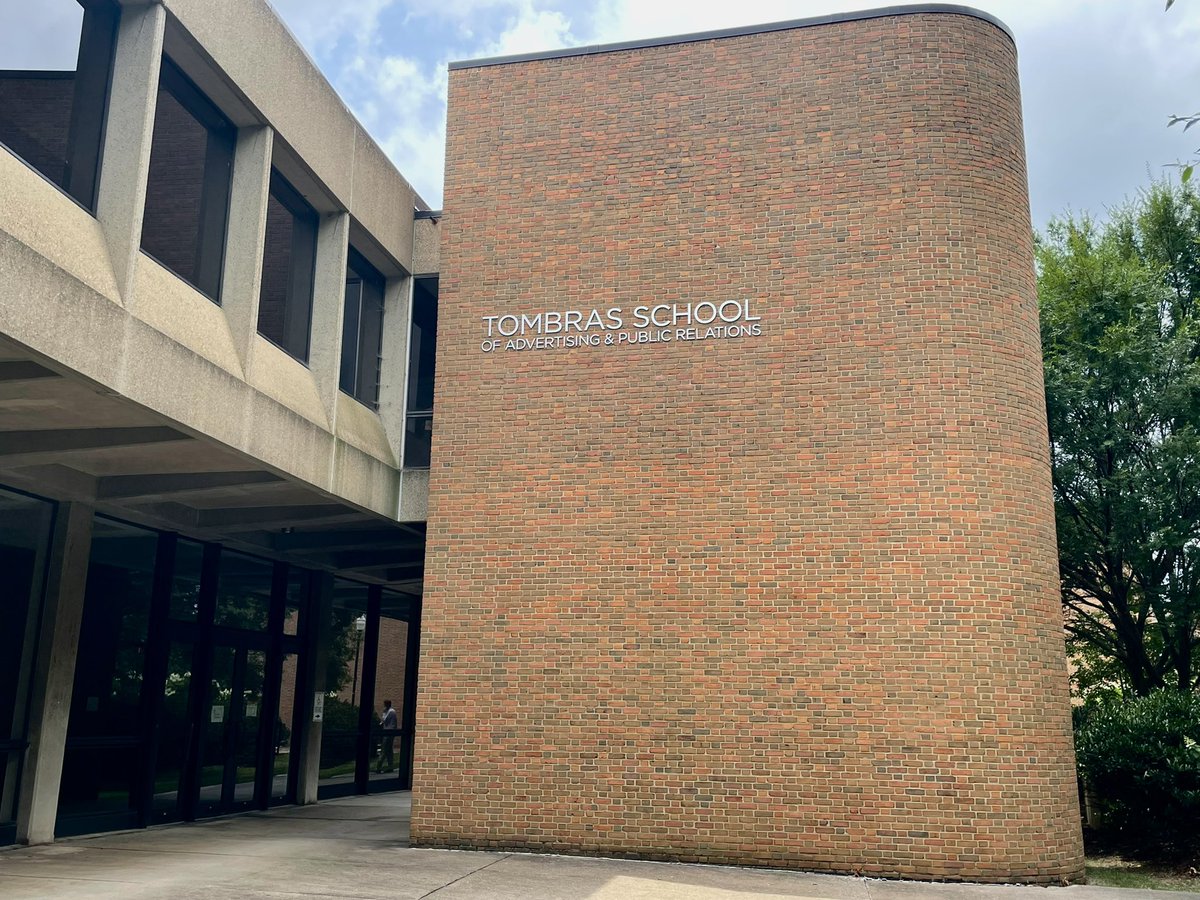 The official lettering is up for the Tombras School of Advertising and Public Relations! 🎉