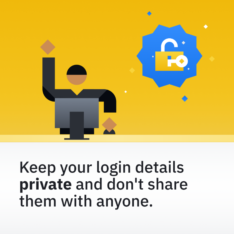 binance's tweet photo. When trading on #Binance P2P, it's important to ensure that you don’t trade outside of the P2P platform.

Doing so could potentially lead to you getting scammed (and nobody wants that).

Here are some other tips to keep your #Binance account safe ⤵️