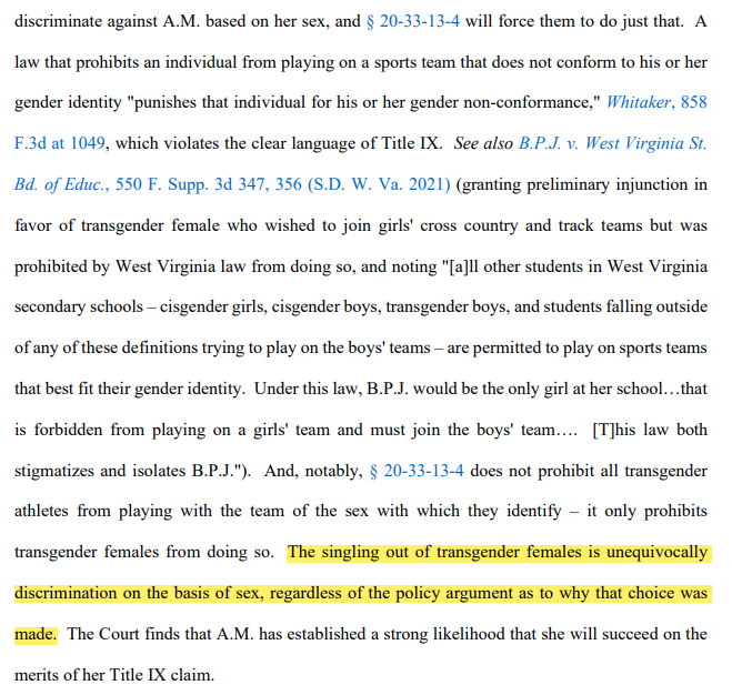 ErinInTheMorn's tweet image. Huge! A federal judge in Indiana has ruled that a transgender 10 year old girl has the right to play on the girls softball team.

"The singling out of transgender females is unequivocally discrimination on the basis of sex, regardless of the policy argument."