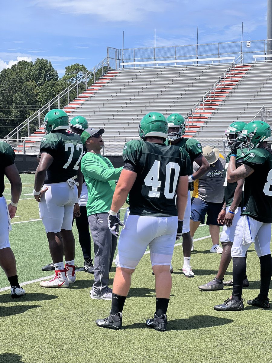 Coach @dcfbcoachwilson speaking to the Offense #ArkansasAttack #MLFB
