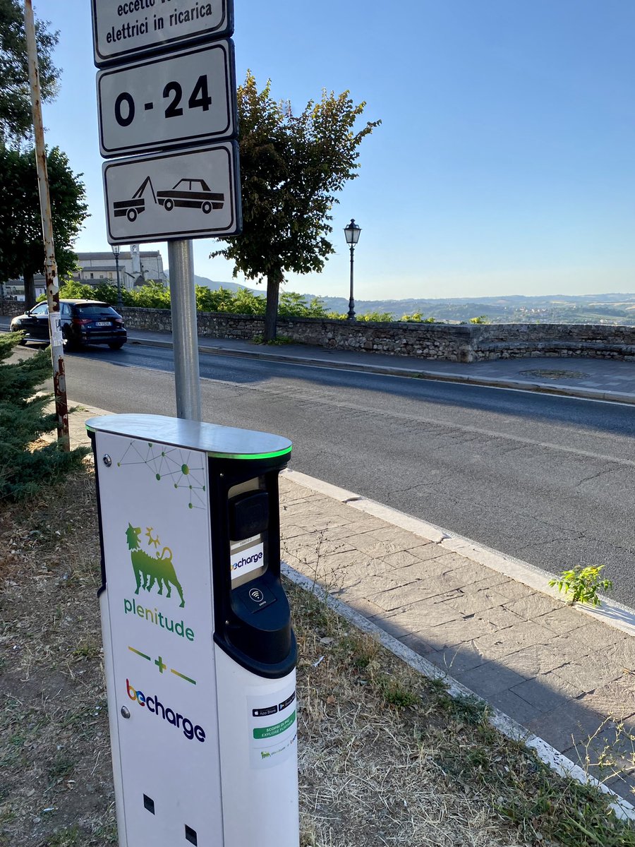 Maybe the most beautiful place to charge your vehicle with <a href="/EnstoBuildingS/">Ensto Building Systems</a> Ensto Pro charger! This is from the city of Narni, Italy! Where do you charge? #evcharging #evc <a href="/legrandgroup/">legrand</a> #chargewithaview
