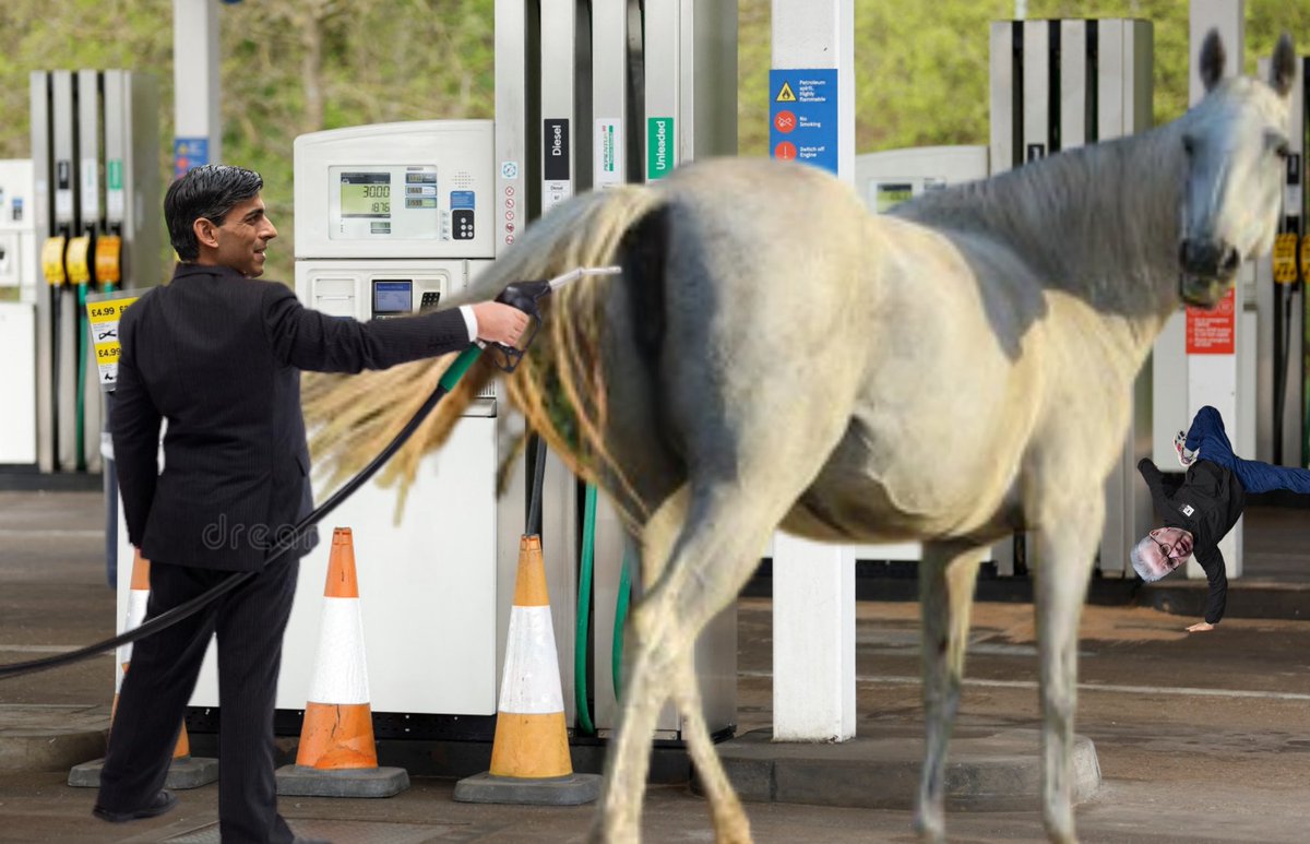 Following the success of his previous photoshoot whereby he got instructions on how to fill up a random man's Kia Ceed, Rishi Sunak attempts to gain back respect as a 'man of the people' by feeding a hungry horse.

#Ready4Rishi #RishiSunak #BBCOurNextPM #recession #gtto