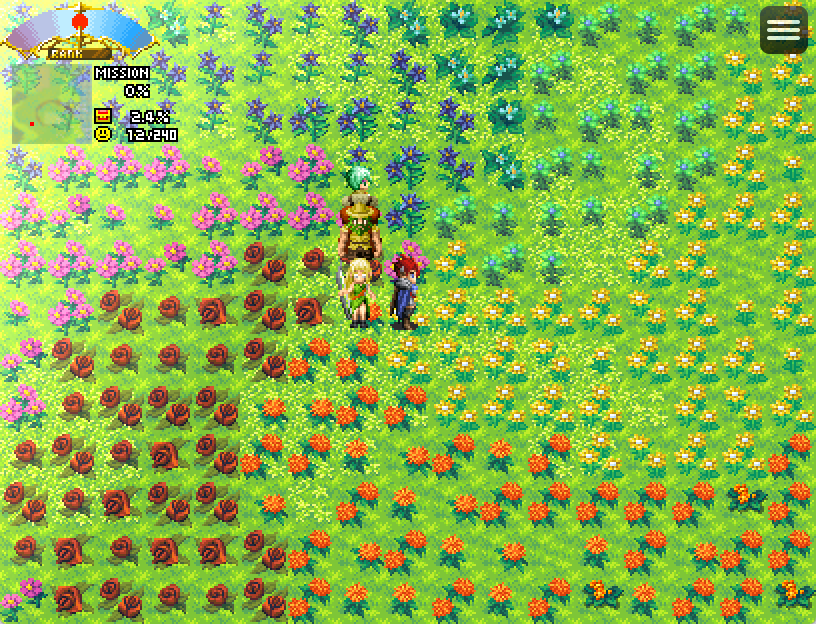 虹色の花畑 #pixelart #ドット絵 #RPGツクールMZ #エレマスタ
