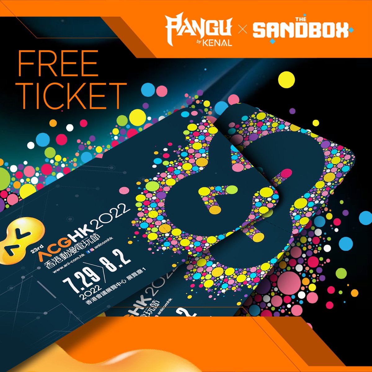 PANGUKENAL's tweet photo. 🎁Win a FREE Ticket to ACGHK 2022🎁
Follow these easy steps and you’ll have a chance!
1. Follow @PANGUKENAL 
2. Like, Retweet, Tag 2 friends
3. Join Discord
Stay tuned for Winners Announcement on 28 July, 2022!

#AlphaS3 #panguecoland #utilityNFT #HKCEC #ACG #MetaverseBuilder https://t.co/IK3TIf0svl