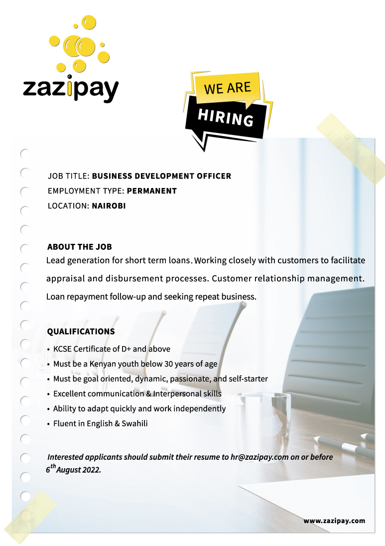 zazipay_'s tweet photo. WE ARE HIRING!
#IkoKazi 
#IkoKaziKE https://t.co/vaWrTrxIM3