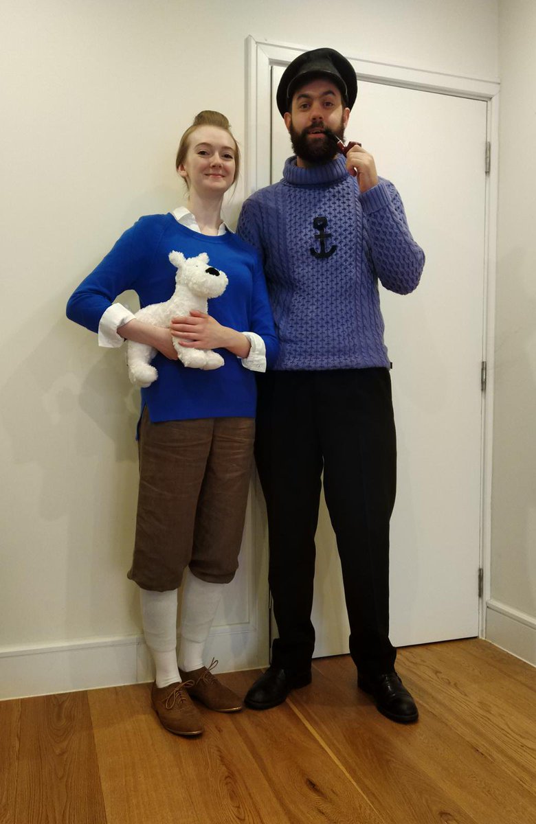 RachelEAGreen's tweet photo. @thetomska I made my boyfriend dress up as the Captain Haddock to my Tintin for comic con a few years back, if that counts https://t.co/FjQ6QRwrKl