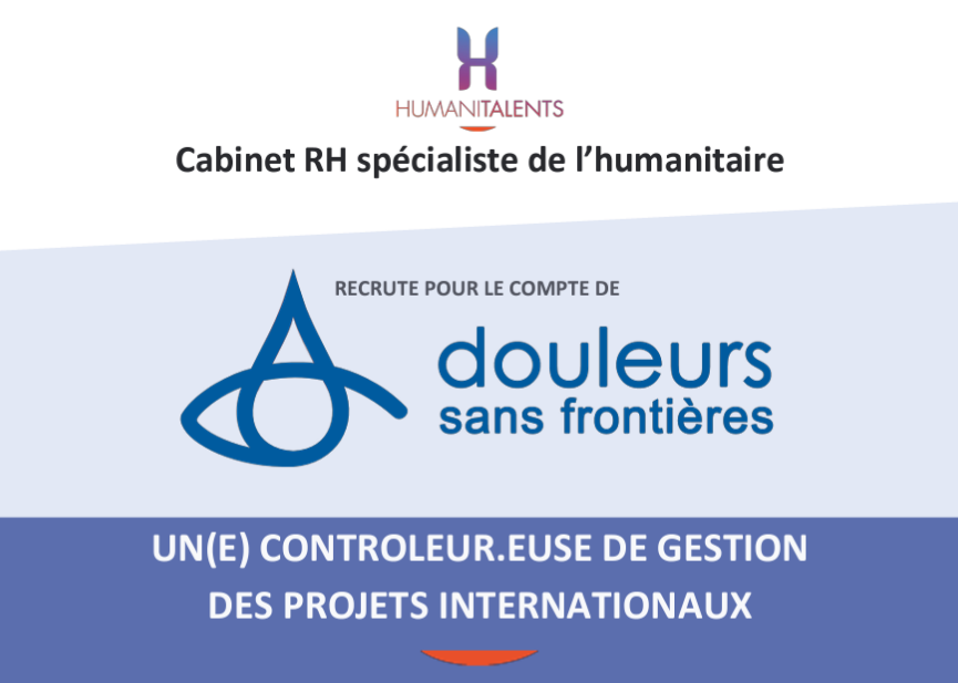 Un nouveau poste à pourvoir chez DSF : l'ONG de solidarité internationale #recrute un(e) contrôleur(se) de gestion des projets internationaux. Pour en savoir plus 👉 douleurs.org/wp-content/upl…
#humanitalents