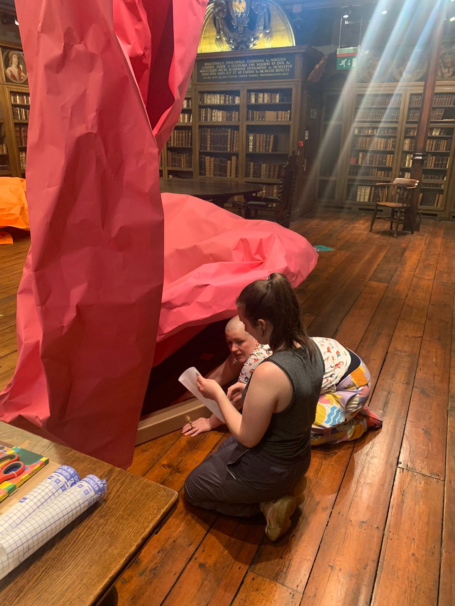 Cosin's Library (@cosinslibrary) on Twitter photo Work in progress! Here are Kitt and Sarah preparing for the launch this evening. The installation will stay in the library until 14 August #thegoodbooks @PalaceGreenLib @dumuseums <a href="/DurhamWHS/">Durham World Heritage Site</a> <a href="/dulib/">Durham University Library (no longer active on X)</a> <a href="/DU____Arts/">Durham University Arts (no longer on X)</a> With thanks to our book conservator Lauren for the wonderful image. Work in progress! Here are Kitt and Sarah preparing for the launch this evening. The installation will stay in the library until 14 August #thegoodbooks @PalaceGreenLib @dumuseums <a href="/DurhamWHS/">Durham World Heritage Site</a> <a href="/dulib/">Durham University Library (no longer active on X)</a> <a href="/DU____Arts/">Durham University Arts (no longer on X)</a> With thanks to our book conservator Lauren for the wonderful image.