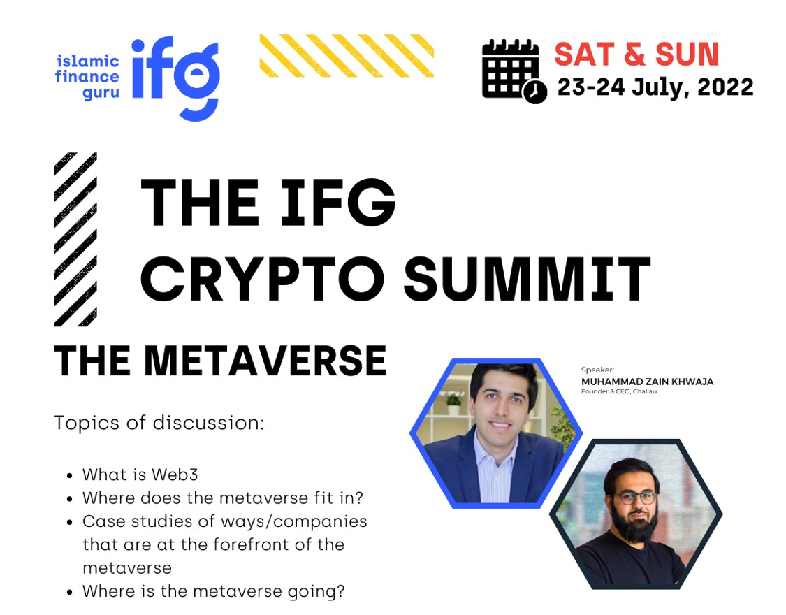 "One of the most exciting applications of Web3 is the Metaverse" - Challau CEO <a href="/ProZainKhawaja/">Zain Khawaja</a> addressed the <a href="/IFguru/">IslamicFinanceGuru</a> Crypto Summit on the Metaverse and its future in Web3
#cryptosummit #metaverse #crypto #ifg #web3