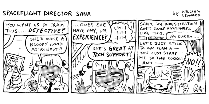 a new series, in which SANA TSUKUMO is living her new undercover life working in a space agency... #galaxillust #ameliaRT 