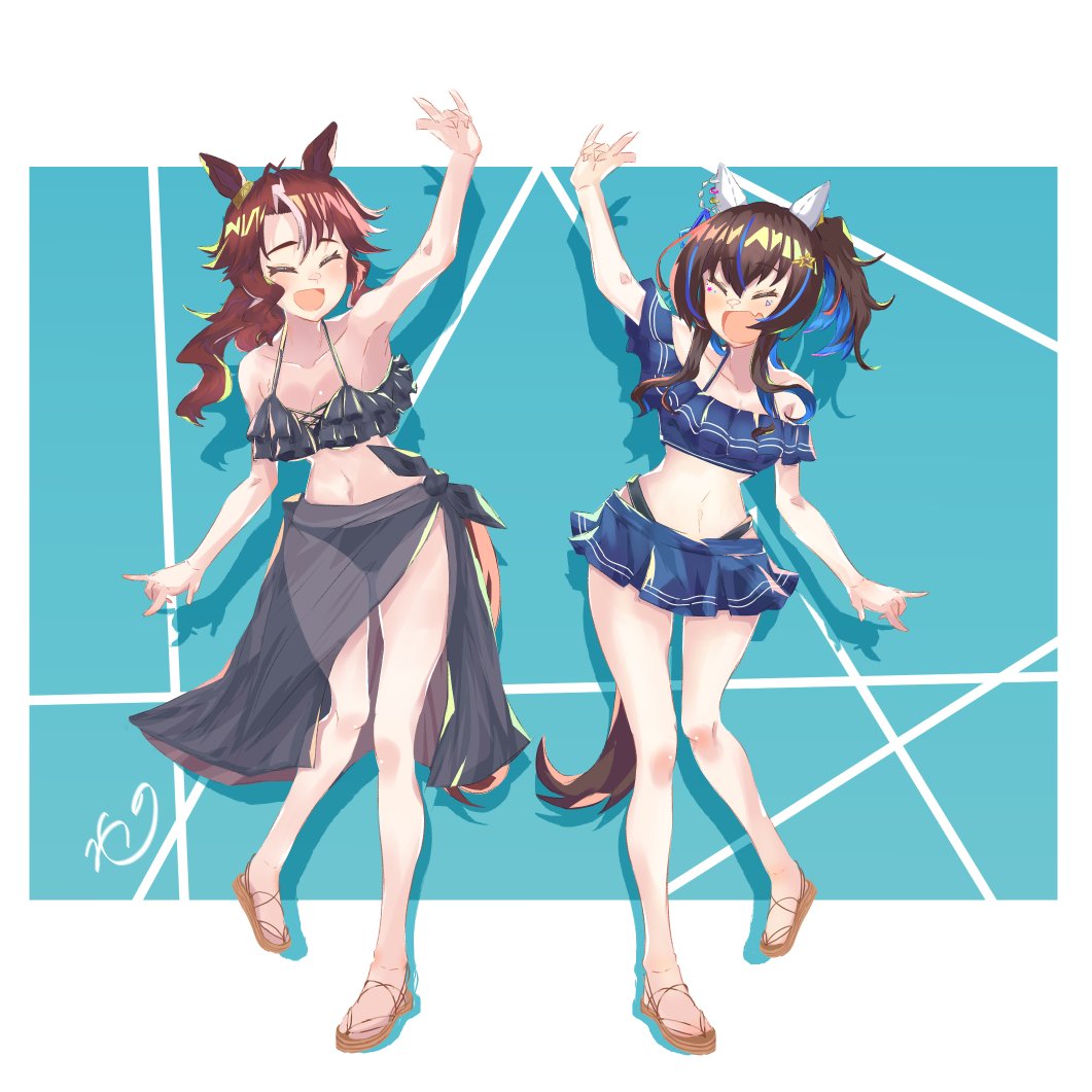 ウマ娘 メジロパーマーとダイタクヘリオスの水着が見たい