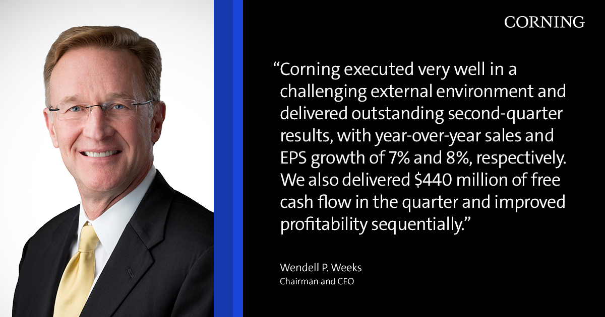 Corning Incorporated on Twitter "Wendell Weeks, Corning chairman and