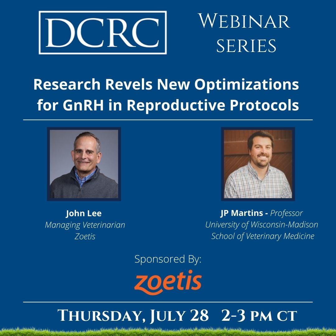 DCRCouncil's tweet photo. 💥Join the Dairy Cattle Reproduction Council (DCRC) for its next webinar this Thursday, July 28, starting at 2 p.m. Central time (USA/Canada). The webinar is sponsored by @Zoetis 

To register for this webinar, go to: https://t.co/uBK57Z3spn

#DCRC #DCRCwebinars https://t.co/gxMnuKfuHw