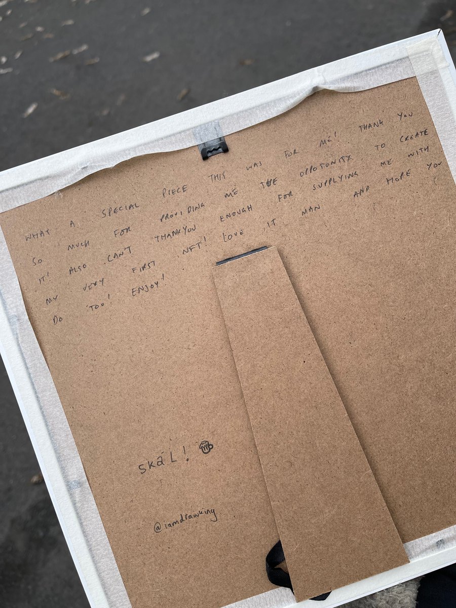 This just flew in from the mail today. All the way from New Zealand, thanks a lot <a href="/iamdrawking/">iamdrawking</a> for the drawing of a <a href="/vacayclub/">Valhalla Vacation Club</a> viking. Skál 🍻❤️