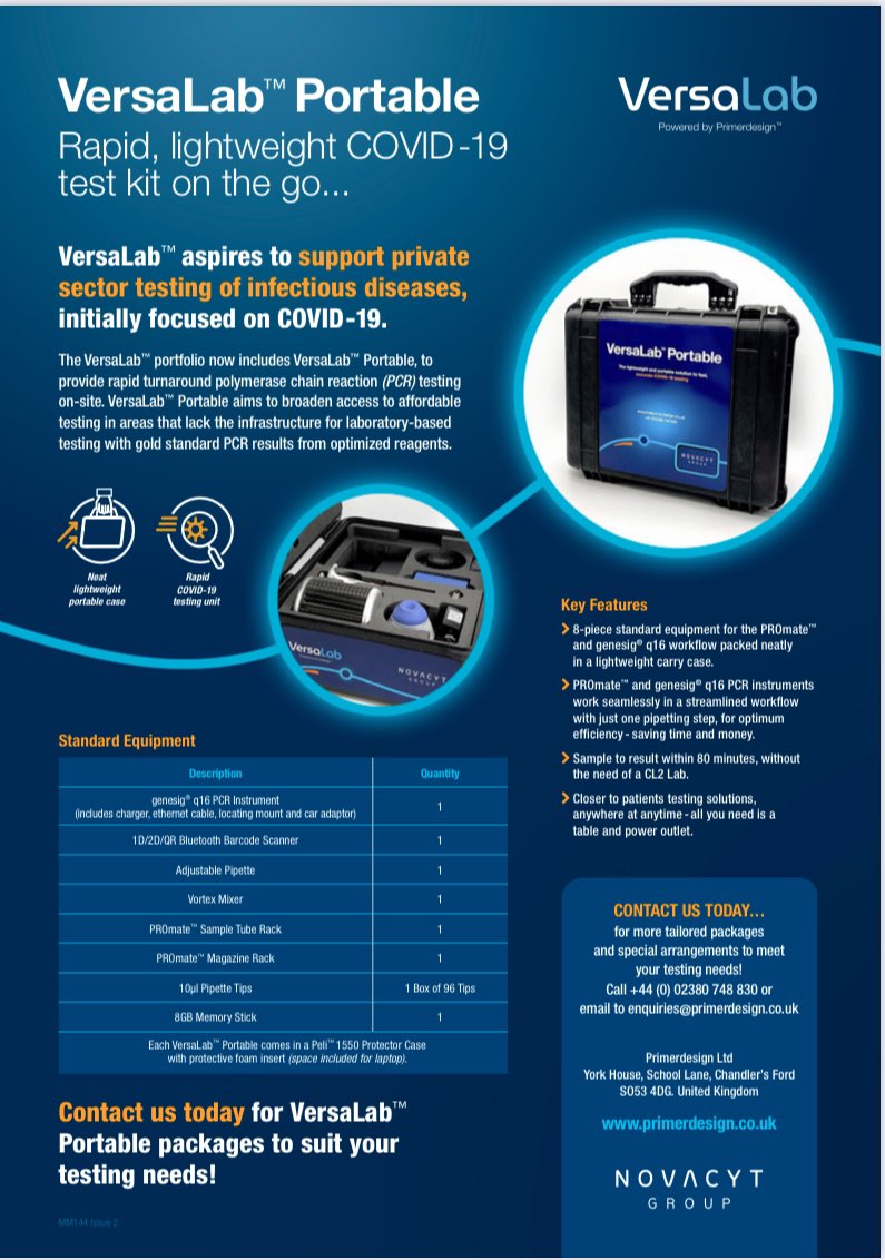 KilkennyTed's tweet photo. #VersaLab portable #pcrtest would work well in these mobile clinics. Not just for #COVID19 . #novacyt can also supply test for #HIV #Adenovirus #TB #monkeypox etc #ncyt #alnov .  @WHOSyria @WHO @WHOEMRO @GlobalFund @WorldBank @UNICEF @UN @UNmigration https://t.co/0OecUXJX6a
