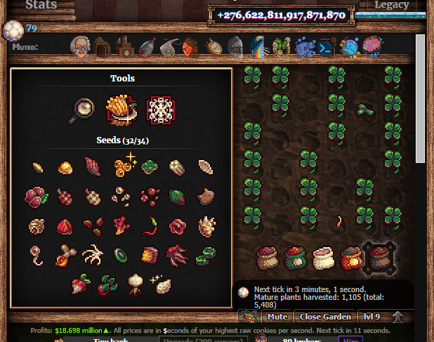 コーリャン リセットから十数分 雑草さん早かった Cookieclicker T Co X2tkqfqprj Twitter