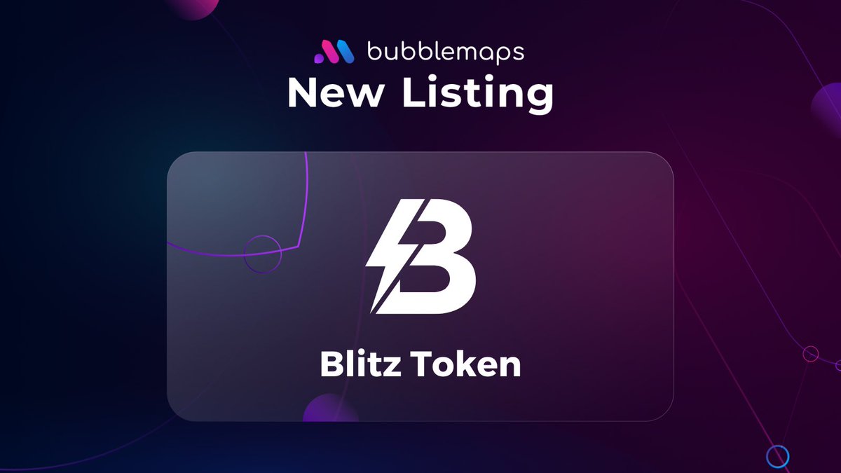 bubblemaps's tweet photo. New listing!⭐️@BlitzLabs_io has taken the next step in transparency by making $BLITZ publicly available on #Bubblemaps👏

Track transfers of #BNB between holders of $BLITZ along with:

✅ Token distribution
✅ Clusters
✅ BUSD and native token transfers
👇
https://t.co/oFTQRPLFAe https://t.co/3gtITDBye1