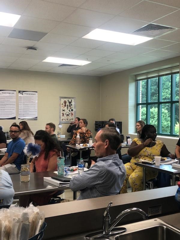 WestForsythHigh's tweet photo. "A teacher affects eternity" -Henry Adams. Our #fcsinduction #fcsneo educators will transform the lives our students! We are so glad they are with us! https://t.co/Q6VxbxixMw