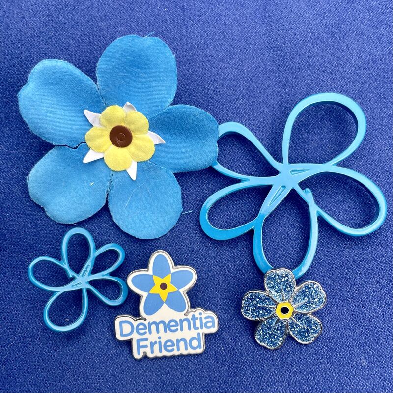 HeidiAlz's tweet photo. People are often confused about what different blue flower badges people wear represent.

We explain why people wear these badges. You can read more here https://t.co/Art8q6a8HU.

Spoiler alert: A blue flower badge doesn’t mean you have dementia! 💙 https://t.co/sf3RggW70Z