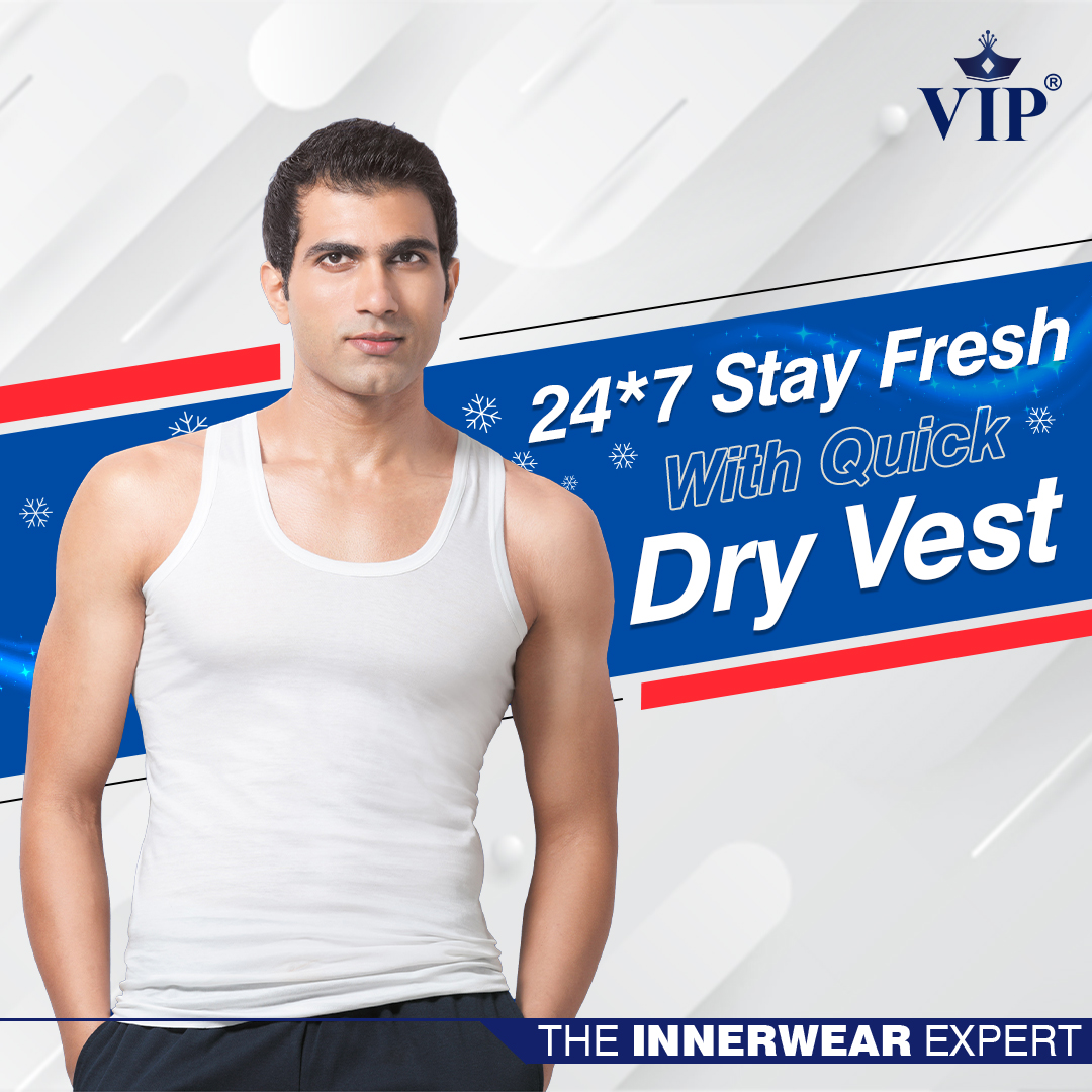 VIP_Innerwear's tweet photo. It’s easy to stay fresh all day long with a quick dry vest that keeps you comfortable and dry.
.
#VIP #TheVIPMan #VIPIndiaKiPechan #men #mensfashion #menstyle #innerwear #comfort #style #underwear #everydaywear #innerwearexpert #vests #VIPVests #Coolfinish #quickdry https://t.co/df9s3EuOLn