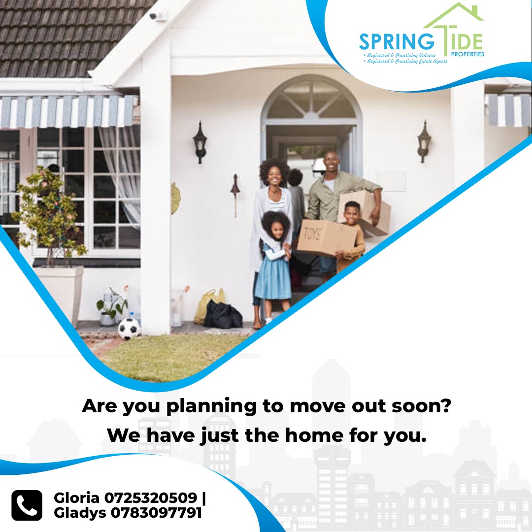 SpringtideProp's tweet image. Give us a call, we will be delighted to take you to your new home. 
Gloria 0725320509 | Gladys 0783097791
#springtideproperties #springtide #investwithspringtide #realestate #realtor #realestateagent #luxuryrealestate #landforsale #residentialand #residential #building