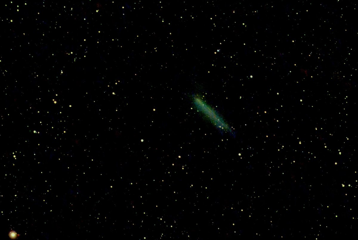 AggieAstronomer's tweet photo. Spent another 6 hours with Comet C/2017 K2 last night. This time I just let the images keep stacking to create this “smudge” of the comet’s movement during the night. Frame is 1° x 0.7°
#Comet #CometHunter #Ophiuchus #MyStellina #Astrophotography #GigEm #GodIsGood https://t.co/y3wpt9YAcS