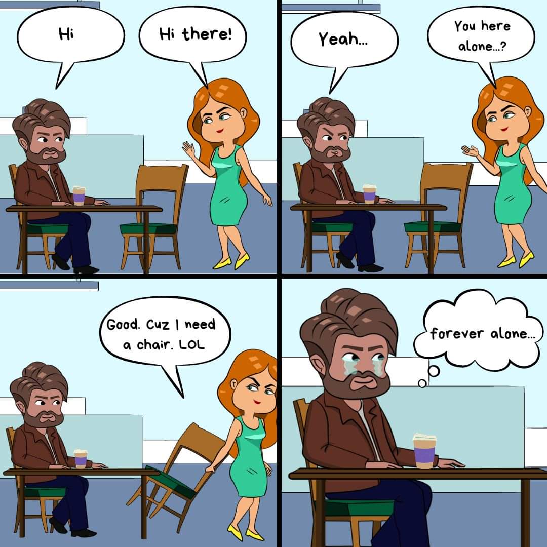 musesgame's tweet photo. Am I born to be single?

#Shadslife #tilda #foreversingle #comics #gamingapp #mobilegaming #fictionstory #interacticestories #simulationgames #meme #bookstagram #thegreateststoriesevertold #musesgames #priceoffame #buffbaer https://t.co/iZm5fYlCX8