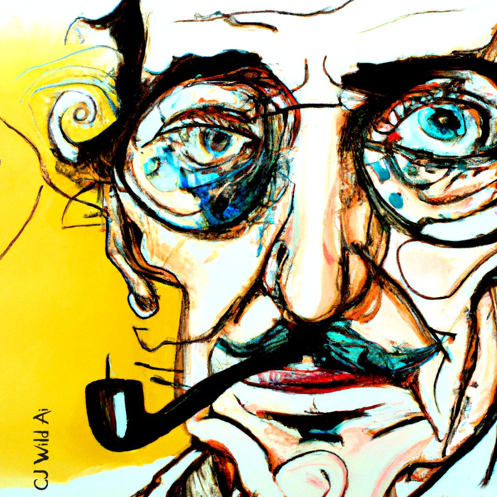 Dali with Pipe from The CJ Wild -Ai collection available NFTs availale through OpenSea opensea.io/collection/cjw… #NFTartists