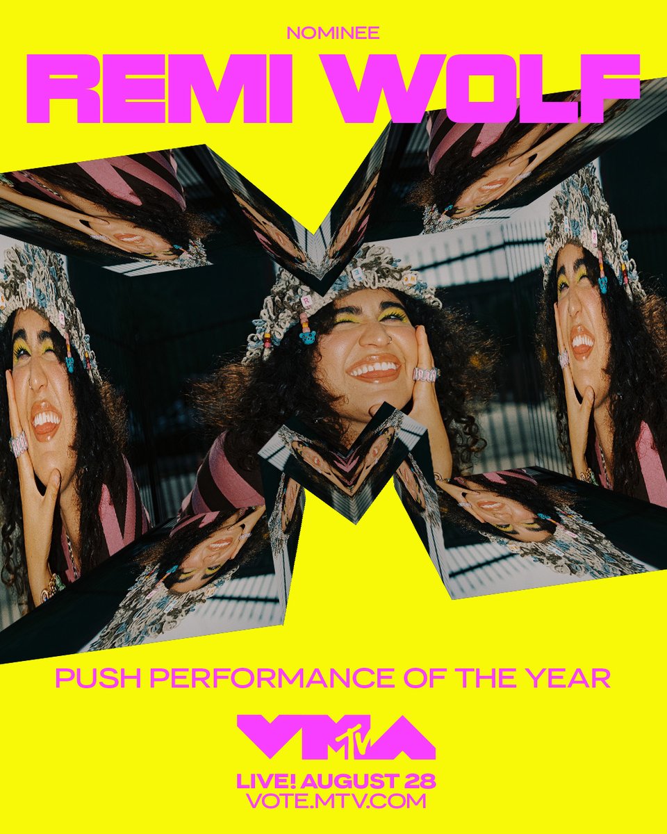 MTV's tweet photo. @remiwolf have you heard?! you're a 2022 #VMAs nominee 💫 https://t.co/hEh9YTg5A1 https://t.co/q2K6RxPAfk