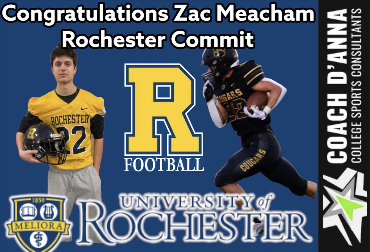 cscrecruits's tweet photo. Congrats @UofRFootball Commit - 2022 RB Zac Meacham 🏈 @MeachamZac from @HFLfball 
#playnextlevel #CoachDanna @ChadMartinovich @HFLCSDAthletics @SteveDAnna1 @PrepStarVSE @CSAPrepStar @Prep2Play @PrepHeartland @DPrepstar @PrepStar_US @NYMadeFootball @NYSEliteAthlet @MattMeacham6 https://t.co/hvFIpbAwXl