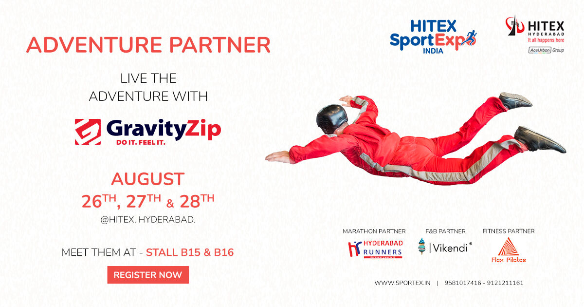 sportexpohitex's tweet photo. Welcome @GravityZip as our Adventure Partner at the HITEX @sportexpohitex 2022!
#GravityZip offers mind-blowing indoor #skydiving experience and is a first of its kind indoor #adventure activity!
Stall no ๐๐ญ๐ฑ & ๐๐ญ๐ฒ!
๐ Register here your brand- https://t.co/PvCeqh4xCy https://t.co/z4M2NyWUOn