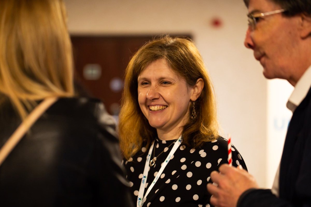 Loving this photo of @sdanson1 chatting with patients at the 2022 Melanoma patient conference last month!