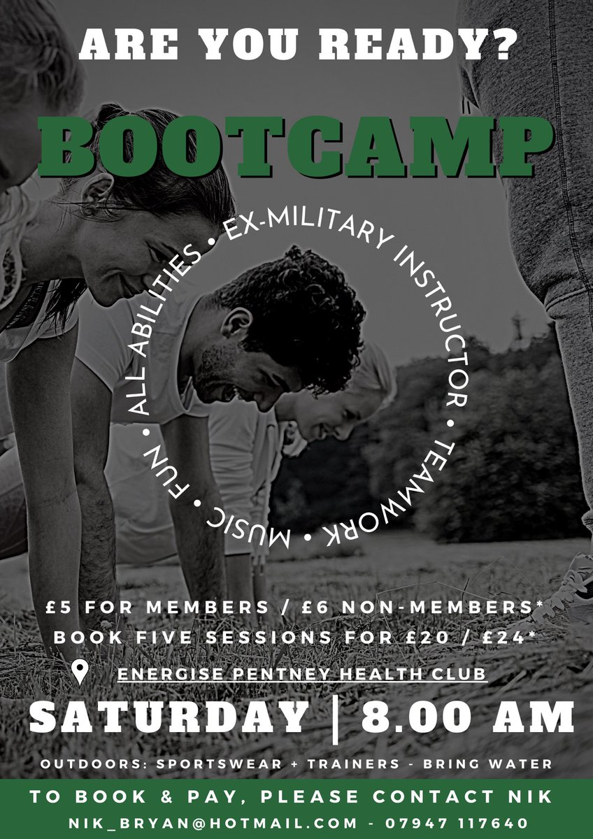 *NEW* Saturday Bootcamp starts 30/07 🙌

energise-pentney.co.uk/blog/AugustBoo…