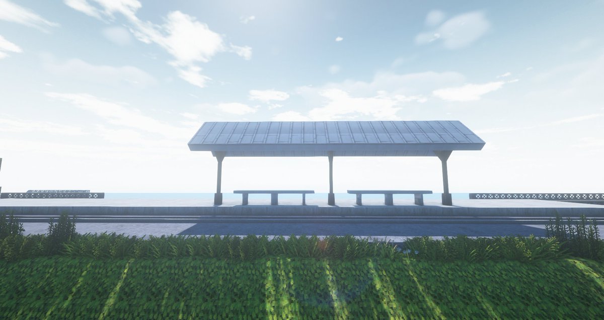 AkGamech's tweet photo. 下灘駅っぽいの作った(´艸｀*)
いつか写真撮りに行きたいなぁ…

道に困ったらトンネルを作りがちｗ

#路地裏MOD
#miniaturia 
#cocricot 
#asphaltMOD
#マイクラ田舎 https://t.co/wUuOxql3ZT