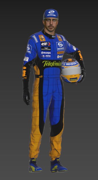 F1_SCALE_MODEL's tweet photo. @alo_oficial f1 world champion 2006 season, 3D model, hair is missing… it was longer :) ready for printing !!  GO Nando !! #Alonso #3d #3dmodeling #3DModel #f1 #f1sm #Renault #3dart #3dprint #3dprinter @Zortrax_3D #formula1 https://t.co/61XfP1KebF