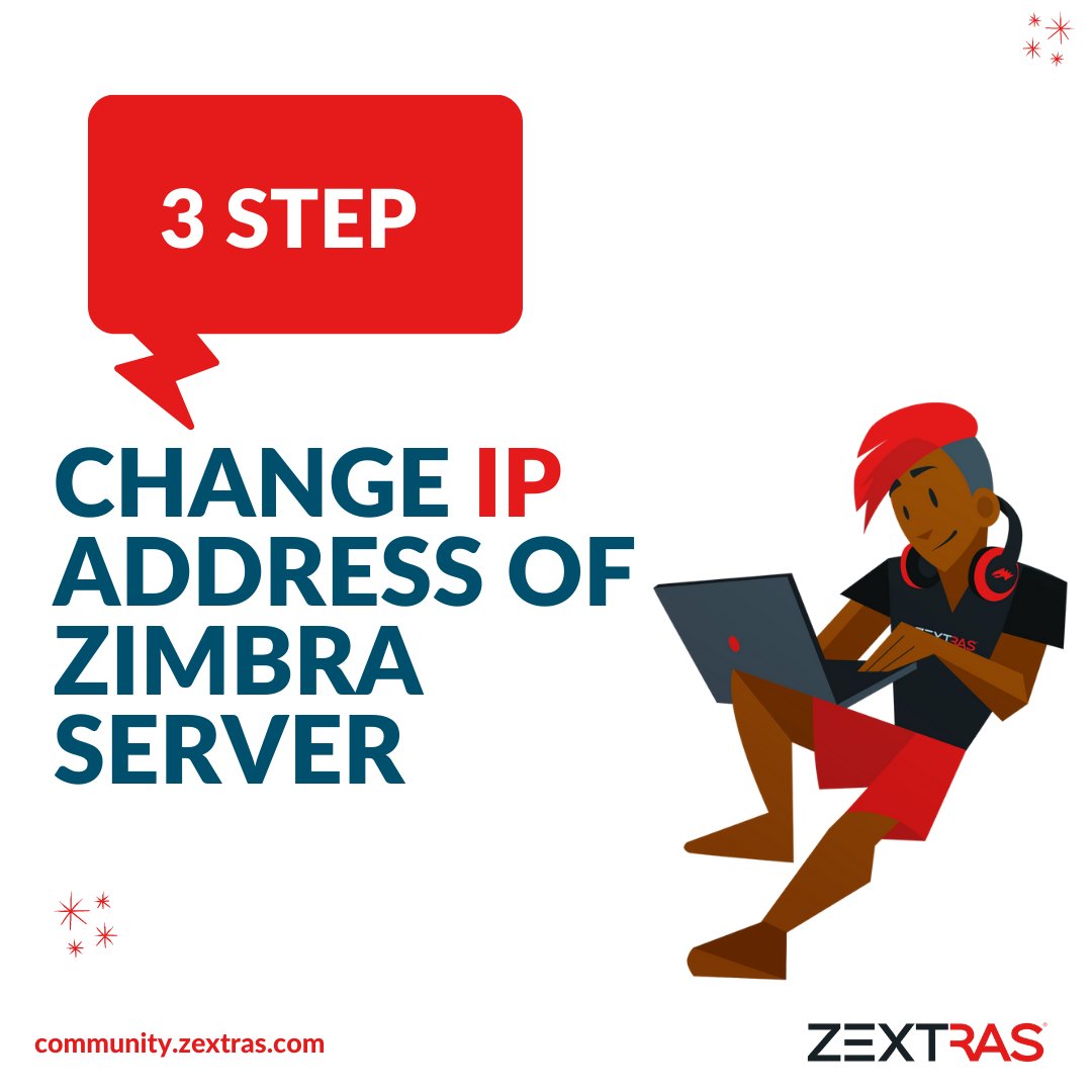 zextras's tweet image. Worried about changing your Zimbra server IP address?
We wrote this article for you: community.zextras.com/how-to-change-…
#zextras #zimbra #adminguide #emailserver