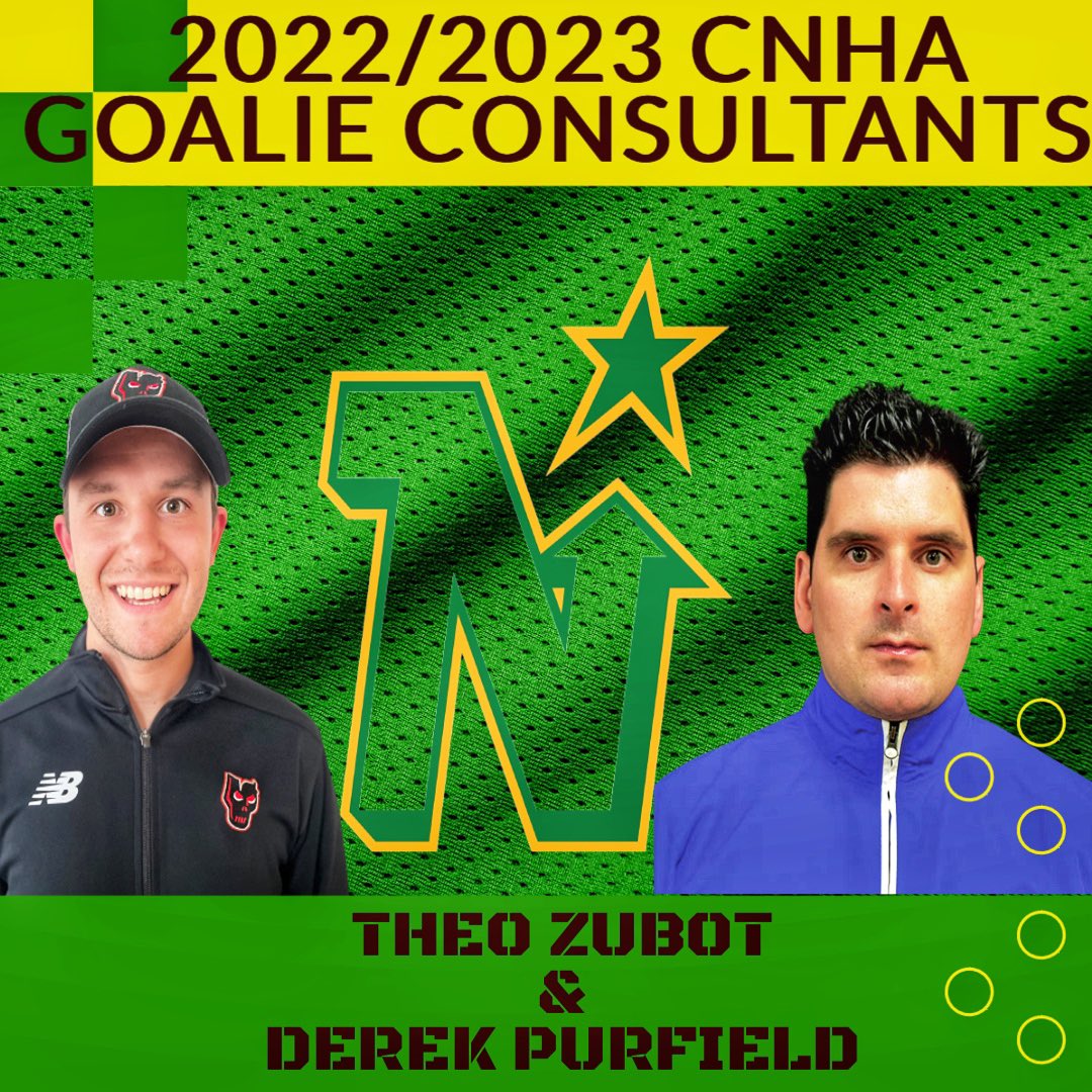 CNHA_Assoc's tweet image. Your @CNHA_Assoc 2022/2023 Goaltending Consultants:

Theo Zubot @WHLHitmen &amp;amp; 
Derek Purfield @OkotoksOilers 

#NorthstarsFamily #DevelopmentPartners