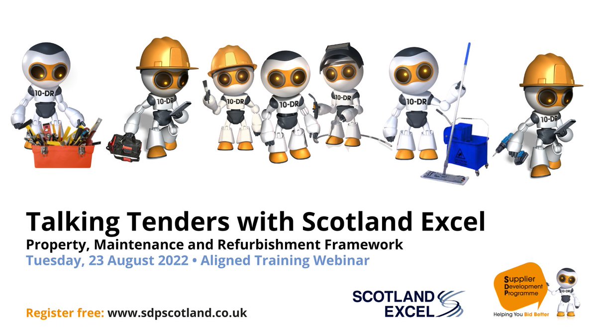 Think tendering is hard? @ScotlandExcel is working with the @sdpscotland to make everything clear to bidders on 23 August for a Property, Maintenance & Refurbishment Framework. Get a live demo of PCS-Tender & ask all your questions: sdpscotland.co.uk/events/talking… #PowerOfProcurement