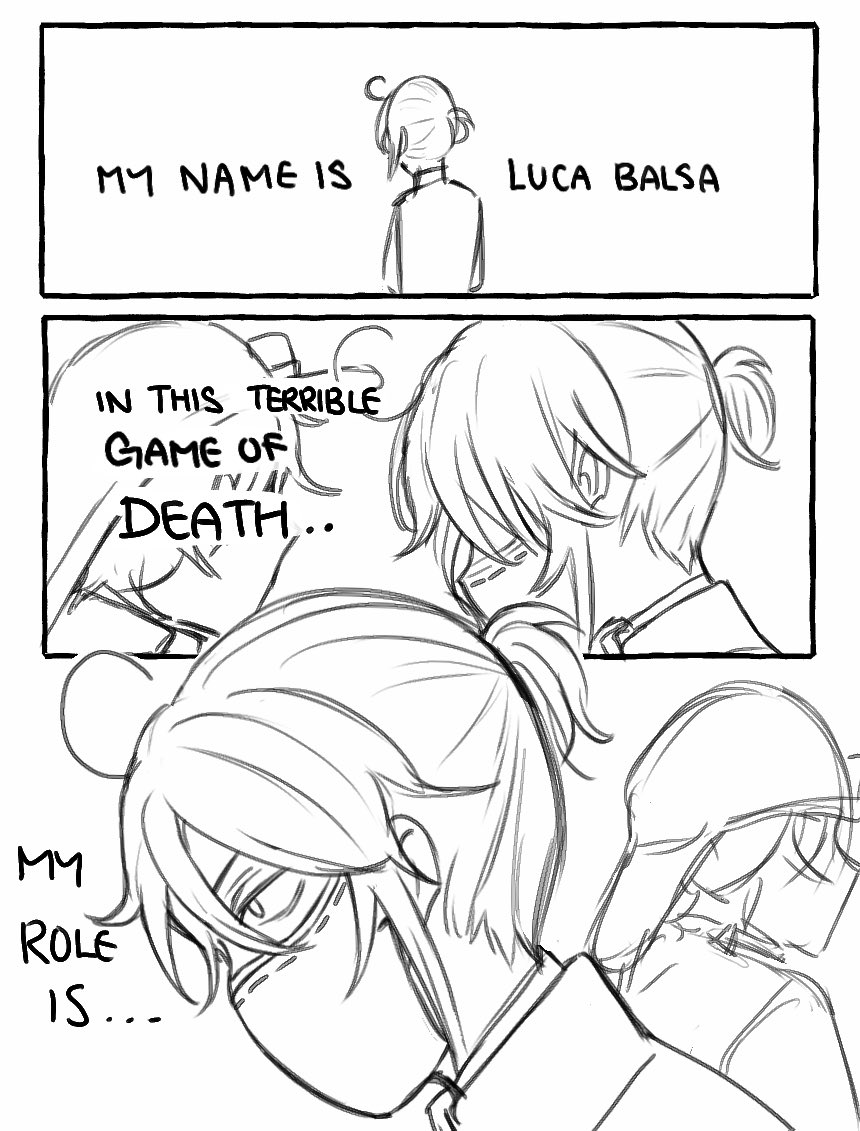 Prompt: Luca and Aesop interaction

Not so much an interaction but a role swap…. :D
 too tired to color after an entire day of meeting 
1/2 