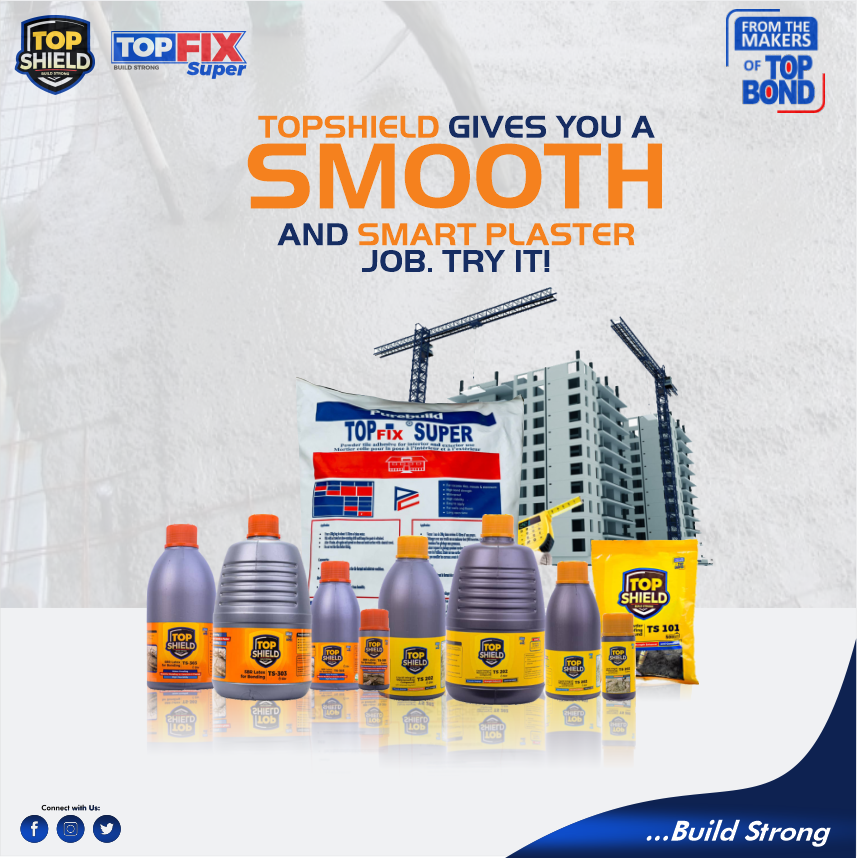 topshieldtopfix's tweet photo. #Topshield gives you a smooth and smart plaster job. Try it! and #Topfix 
#Builders #engineer #Contructions #Nigeria #Molder #Jumia #Facebook #Jiji #Justrite #Shoprite #Lagos #Purechem #Building #Home #waterproofingcoating  #Nigeria https://t.co/uRpv8yPspC
