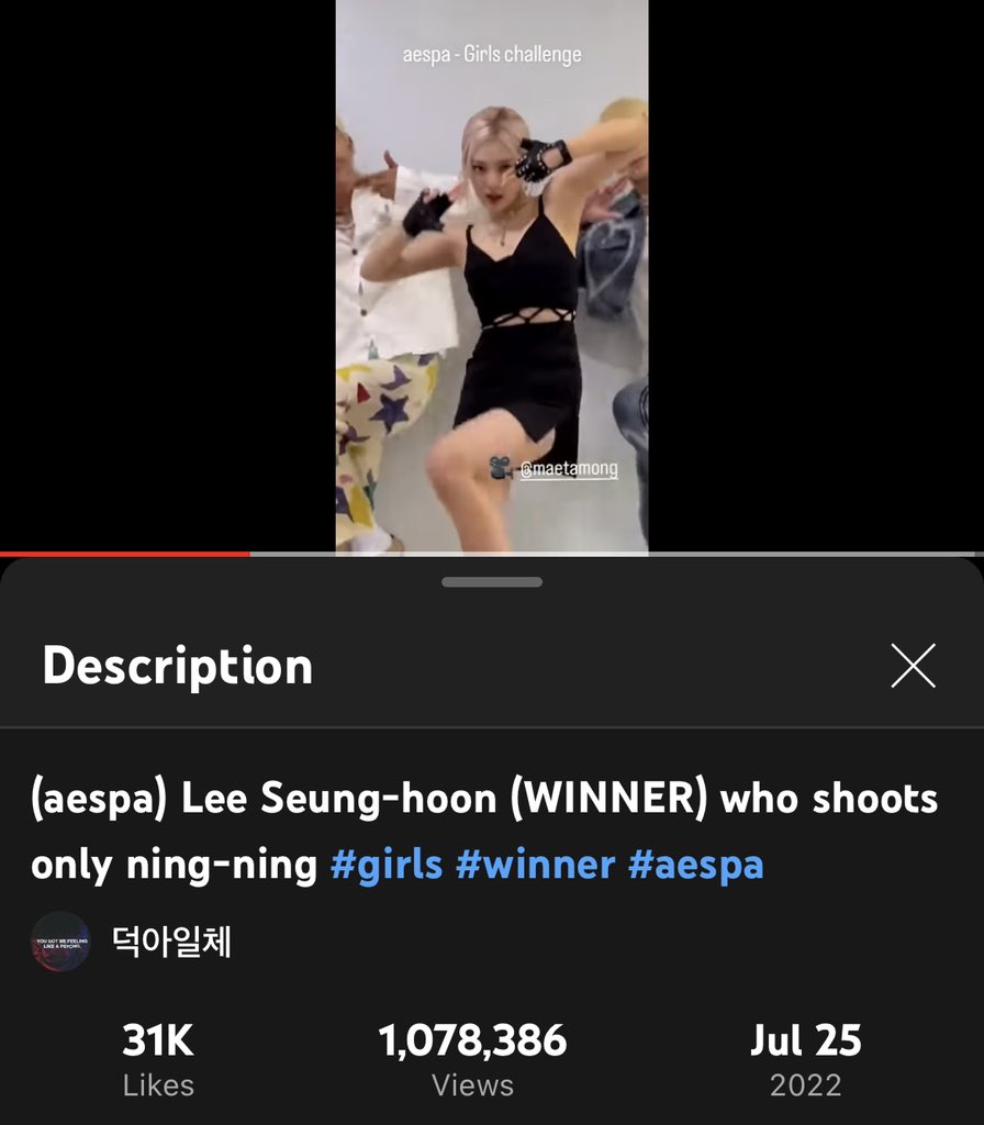 nyzteam's tweet photo. #NINGNING’s “GIRLS” challenge with Winner member that had been reupload on YouTube has reached 1m views in just one day!!

#닝닝 #宁宁 #ニンニン #aespa #에스파 @aespa_official https://t.co/j7YXKiGFto