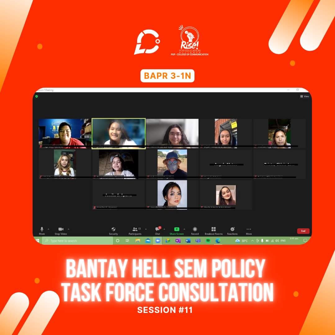 jake_dakom's tweet photo. COC NEWS | Ilang araw bago magtapos ang semestre, muling nagsagawa ng konsultasyon ang Bantay Hell Sem Policy Task Force kasama ang mga estudyante ng BAPR 3-1N kahapon, Enero 25. 

Larawan mula sa PUP COC SC FB Page: https://t.co/n4FpNFbVdM (1/4)

@pupcocdakom https://t.co/9Q7uT8CWel