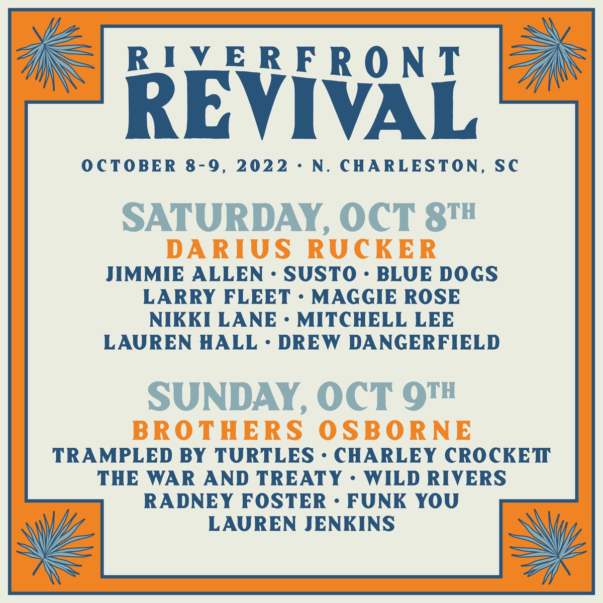 You've asked. We answer. Announcing daily lineups for #RiverfrontRevival ⚡️ Tag your festival friends and make your plans now... only 2 months and 12 days to go! riverfrontrevival.com