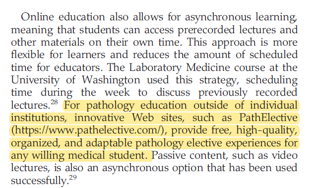 .<a href="/HassellLewis/">Lewis Hassell</a> et al. white paper on #pathology education powered by #virtual and #digital transformation #MedEd - with a shout-out to <a href="/PathElective/">PathElective</a> alongside numerous other FANTASTIC education sources via <a href="/ArchivesPath/">Arch Pathol Lab Med</a> 

bit.ly/3cHqAge