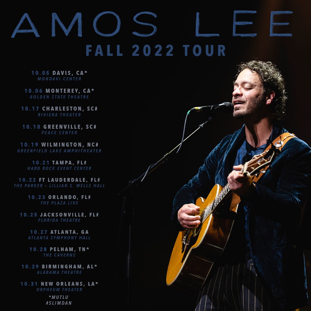 Announcing the 2022 Fall Tour with special guests @mutlusounds and @slimdan9_. Pre-sale starts tomorrow 7/27 at 10am local time. Use code DREAMLAND General tickets go on sale this Friday 7/29 at 10am local time. amoslee.com/tour