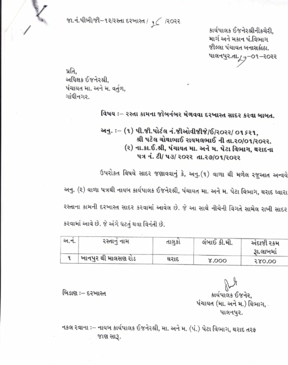 વાવ-થરાદમાં ઘણા બધા રસ્તા મંજુર કર્યા એ બદલ અભિનંદન સાહેબશ્રી પણ આ રસ્તાની બહુ જૂની માંગ છે તેં પુરી કરવા વિનંતી છે. <a href="/purneshmodi/">Purnesh Modi</a> <a href="/CMOGuj/">CMO Gujarat</a> <a href="/PMOIndia/">PMO India</a> <a href="/nitin_gadkari/">Nitin Gadkari</a> <a href="/PatelParbatbhai/">PARBATBHAI PATEL</a> <a href="/GulabsinhRajput/">Gulabsinh Rajput</a> <a href="/GenibenThakor/">Geniben Thakor</a> <a href="/CollectorBK/">Collector & DM Banaskantha</a> <a href="/DdoBanaskantha/">DDO Banaskantha</a>