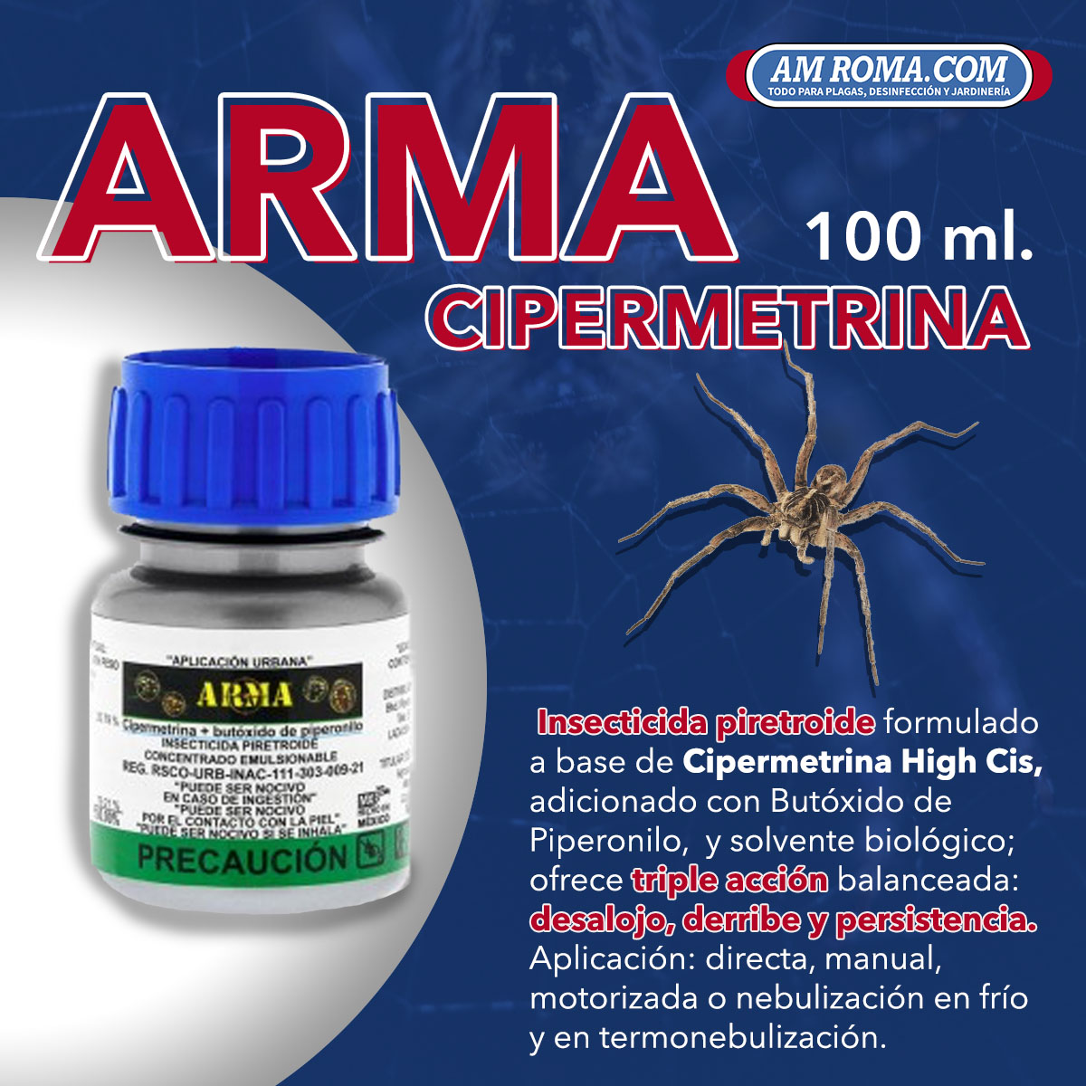 AMROMA.COM on Twitter: "#Producto | ARMA Cipermetrina 20.79% + BP 100 ...