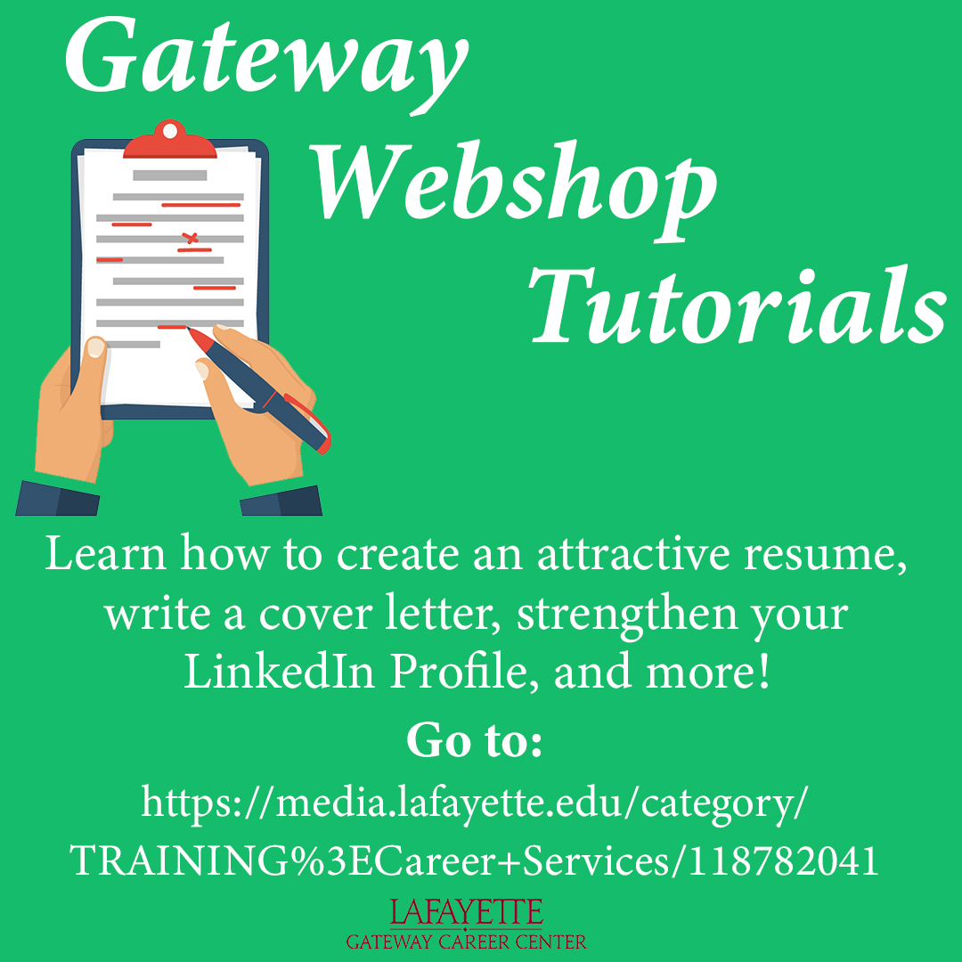 Need to write a resume or cover letter, but have no clue where to start? Webshop tutorials are available on our website. Remember we are also open all summer for any additional questions as well!