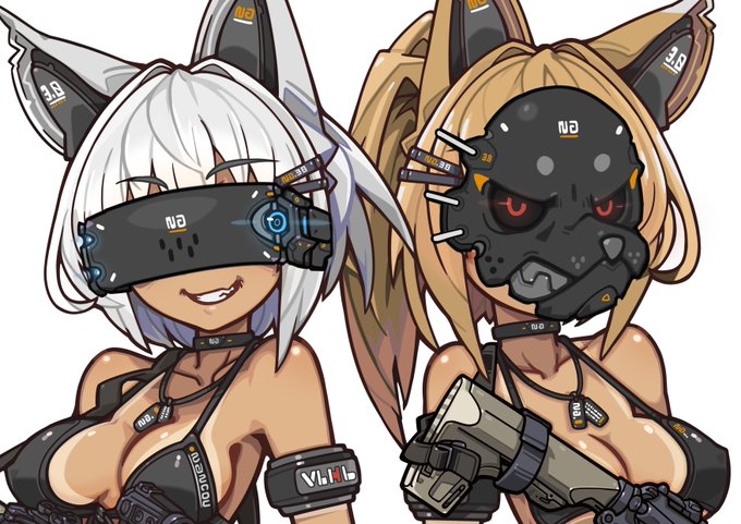 戦術バイザー&戦術狐お面 